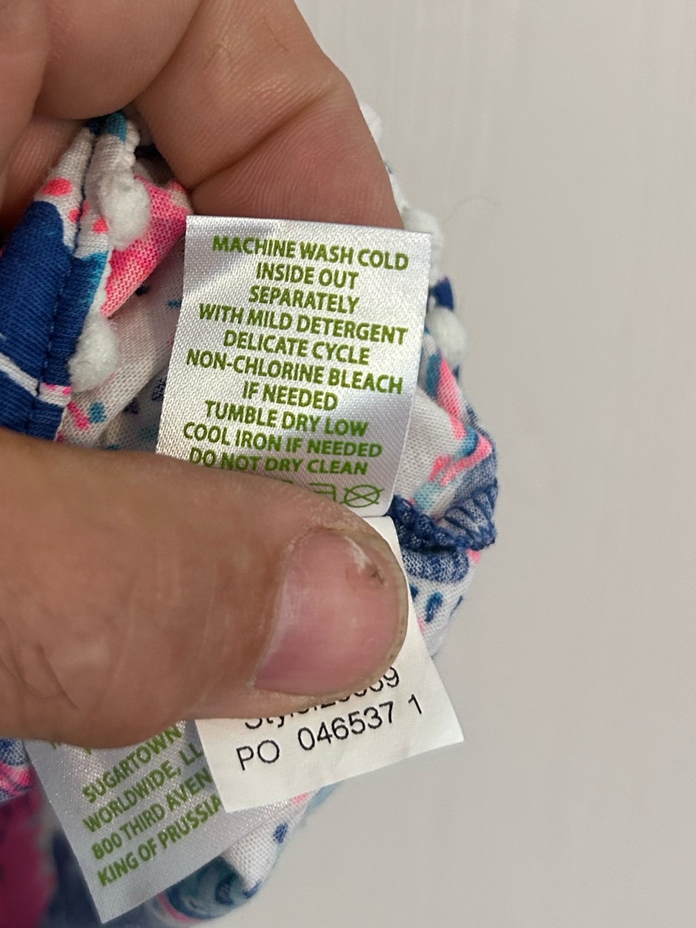 Lilly Pulitzer | Blue and Pink Floral Baby Cotton Top | Size - Picture 4 of 7